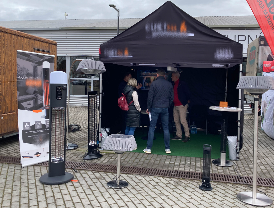 Warmwatcher outdoor electric heater shows  on Czech Fair